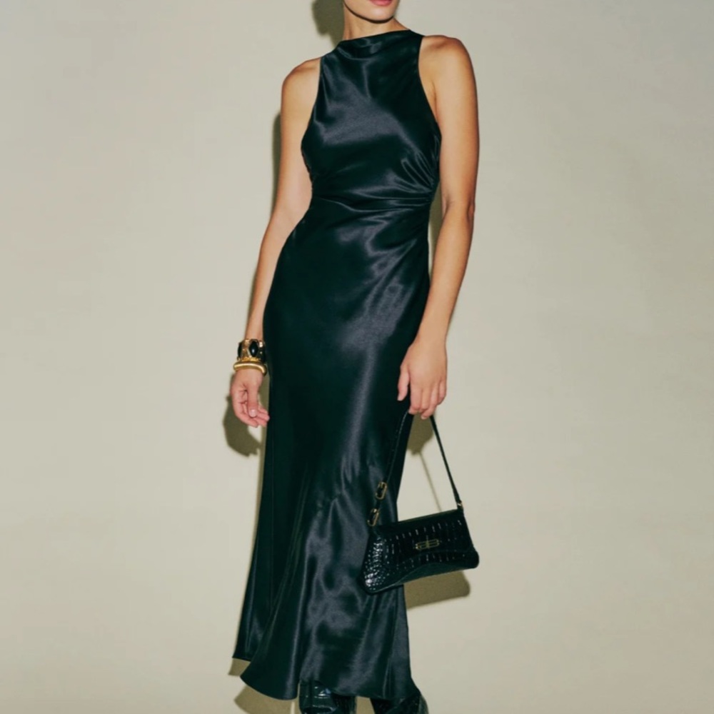 Reformation Casette Silk Dress